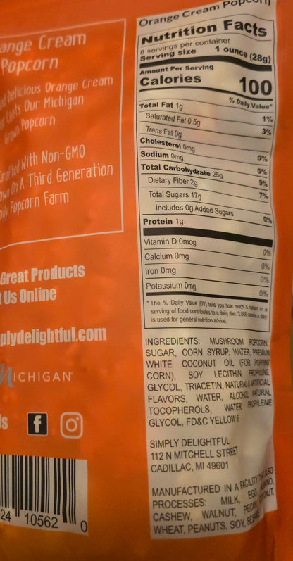 Orange Cream Popcorn