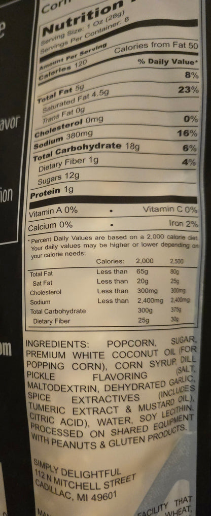 Sweet Dill Pickle Popcorn