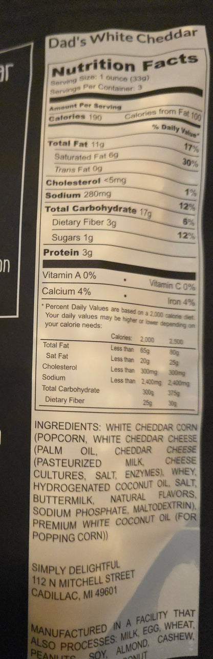 Dad's White Cheddar Popcorn