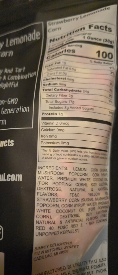 Strawberry Lemonade Popcorn