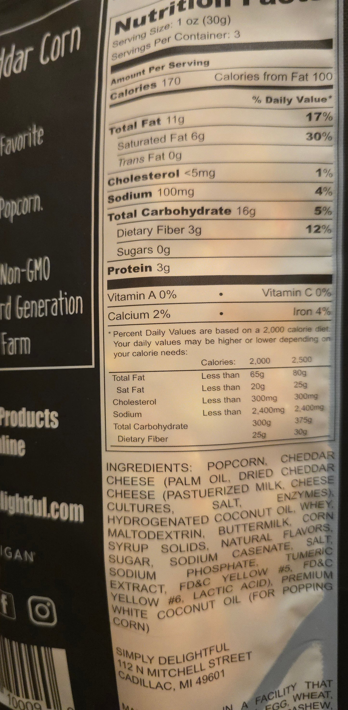 Mom's Cheddar Cheese Popcorn