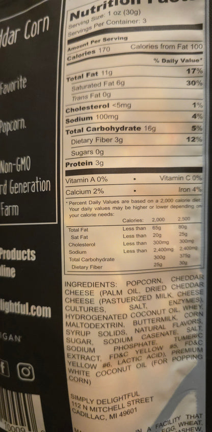 Mom's Cheddar Cheese Popcorn